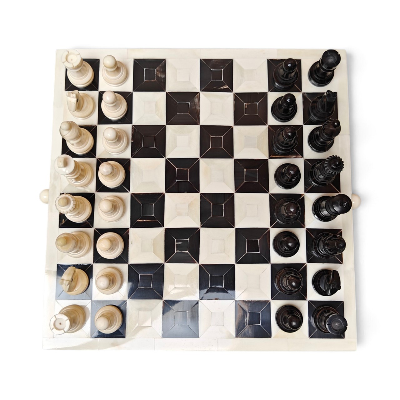 Camel Bone Chess Set | Handcrafted Board & Storage Box - Image 6
