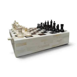Camel Bone Chess Set | Handcrafted Board & Storage Box - Image 5