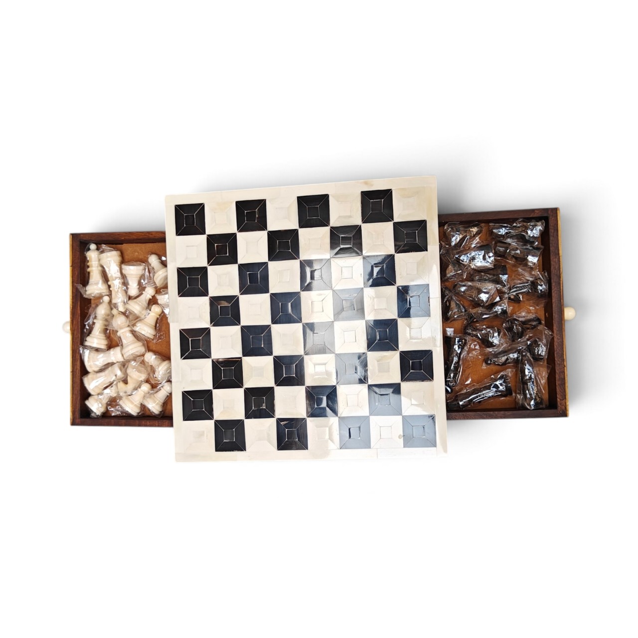 Camel Bone Chess Set | Handcrafted Board & Storage Box - Image 4